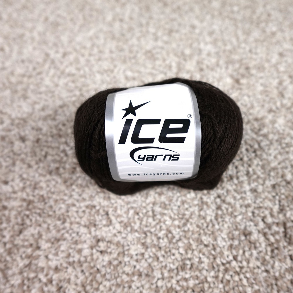 Ice Yarns Ande Alpaca Dark Brown Fine Yarn 50g‎ 350m 30% Alpaca 70% Acrylic